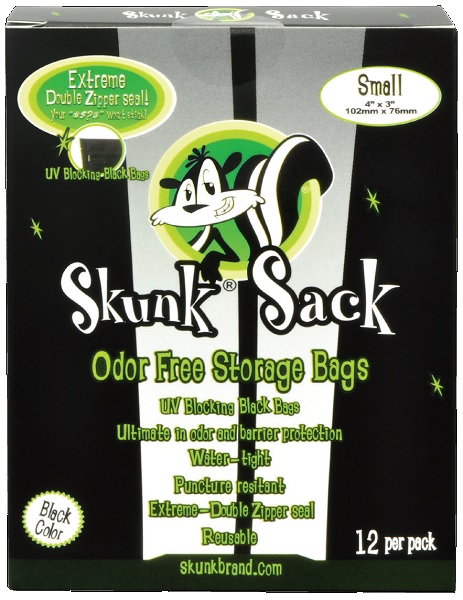 SKUNK SACK ODOR FREE STORAGE BAGS SMALL 4"X3"(12pcs)