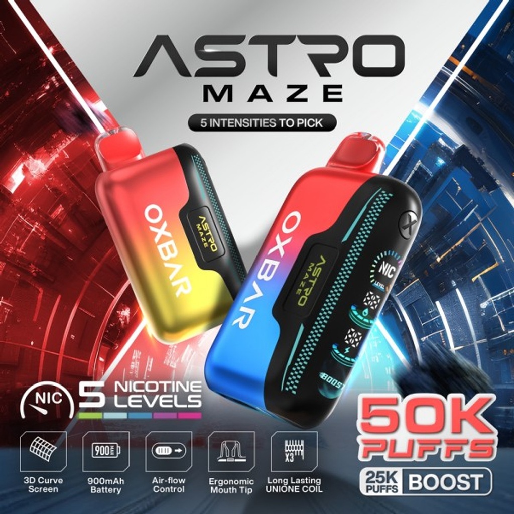 OX BAR ASTRO 50K PUFFS (5pcs)