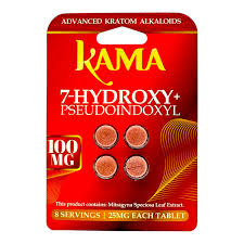 KAMA RED 7 Hydroxy + Pseudo 100mg 4ct Tablets (1pc)