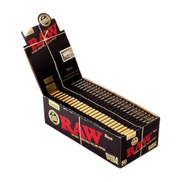 Raw Classic Black Single Wide Double Pack Papers 100pk (25pcs)